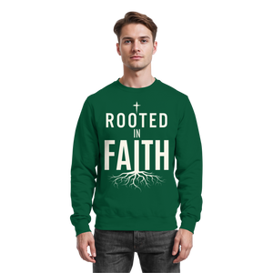 ROOTED IN FAITH - Basic Sweatshirt - The Cross Label