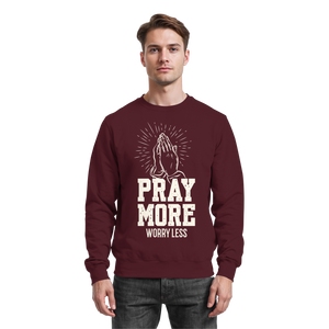 PRAY MORE, WORRY LESS - Basic Sweatshirt - The Cross Label