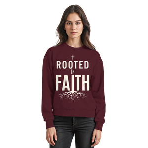 ROOTED IN FAITH - Basic Sweatshirt - The Cross Label