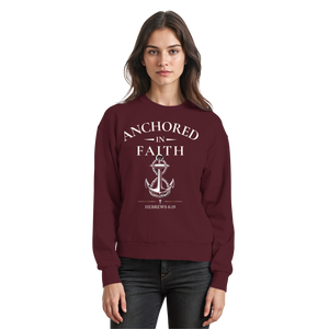 ANCHORED IN FAITH - Basic Sweatshirt - The Cross Label