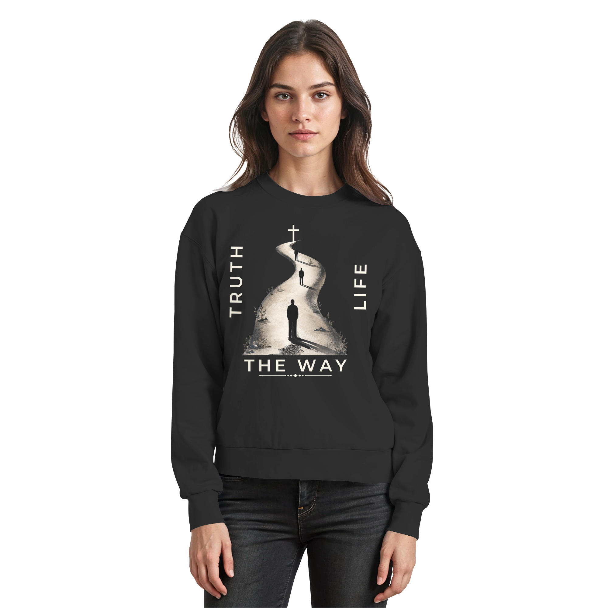 THE WAY - Basic Sweatshirt - The Cross Label