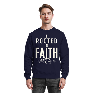 ROOTED IN FAITH - Basic Sweatshirt - The Cross Label