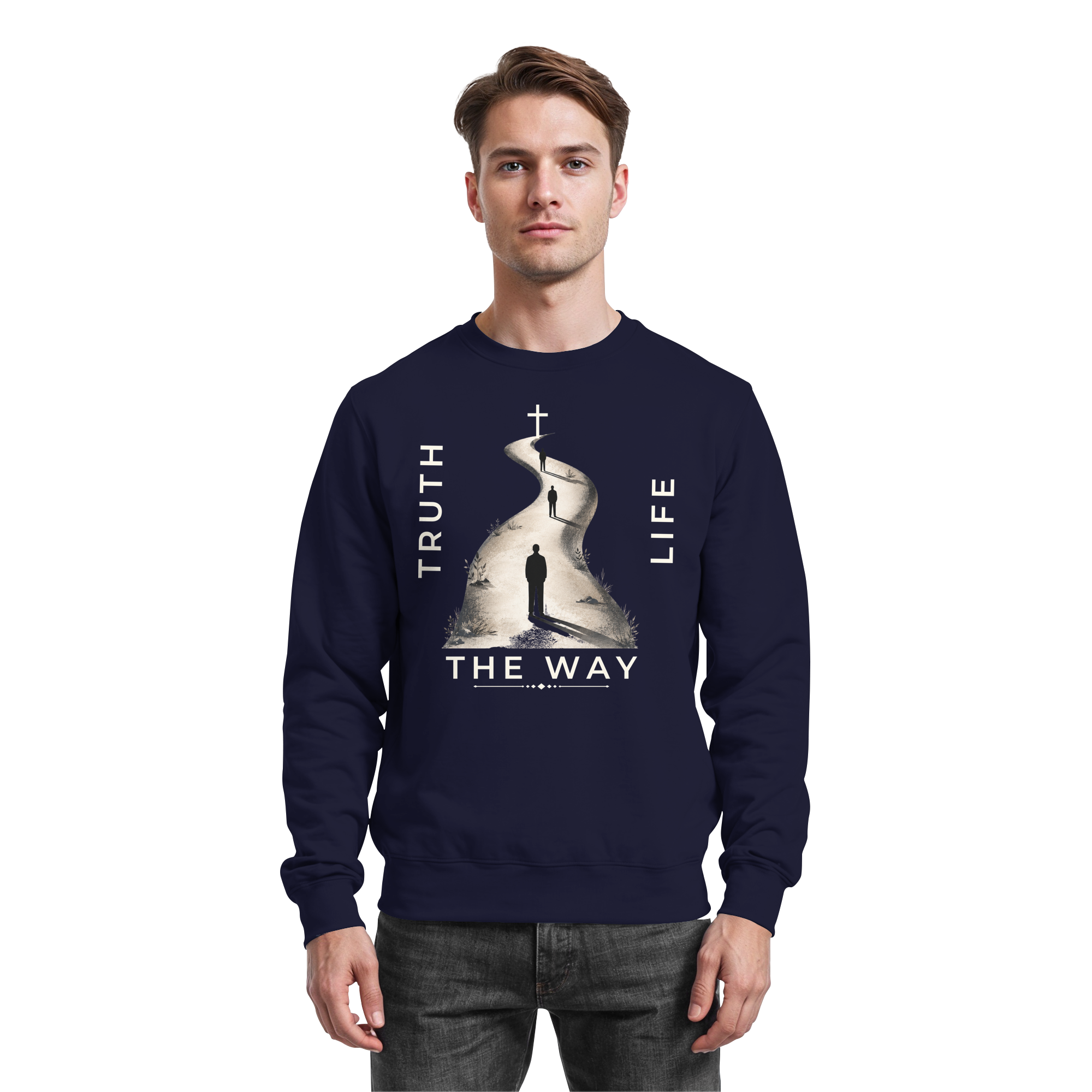 THE WAY - Basic Sweatshirt - The Cross Label