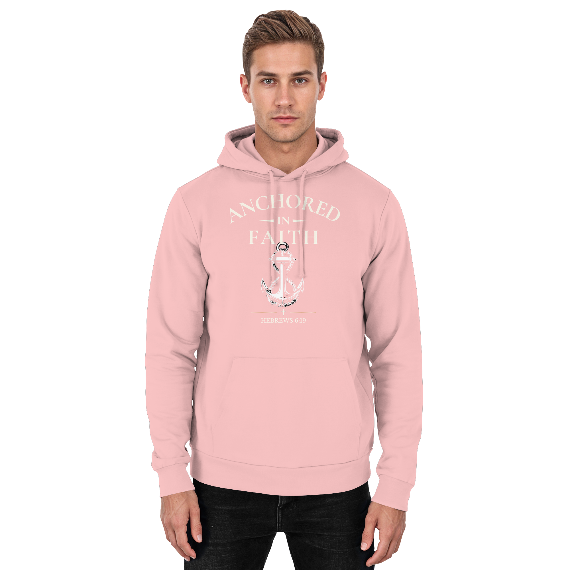 ANCHORED IN FAITH - Basic Unisex Hoodie - The Cross Label
