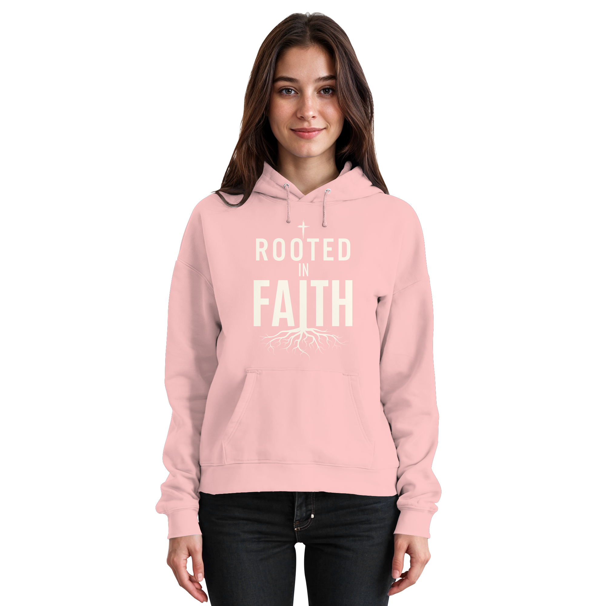 ROOTED IN FAITH - Basic Unisex Hoodie - The Cross Label