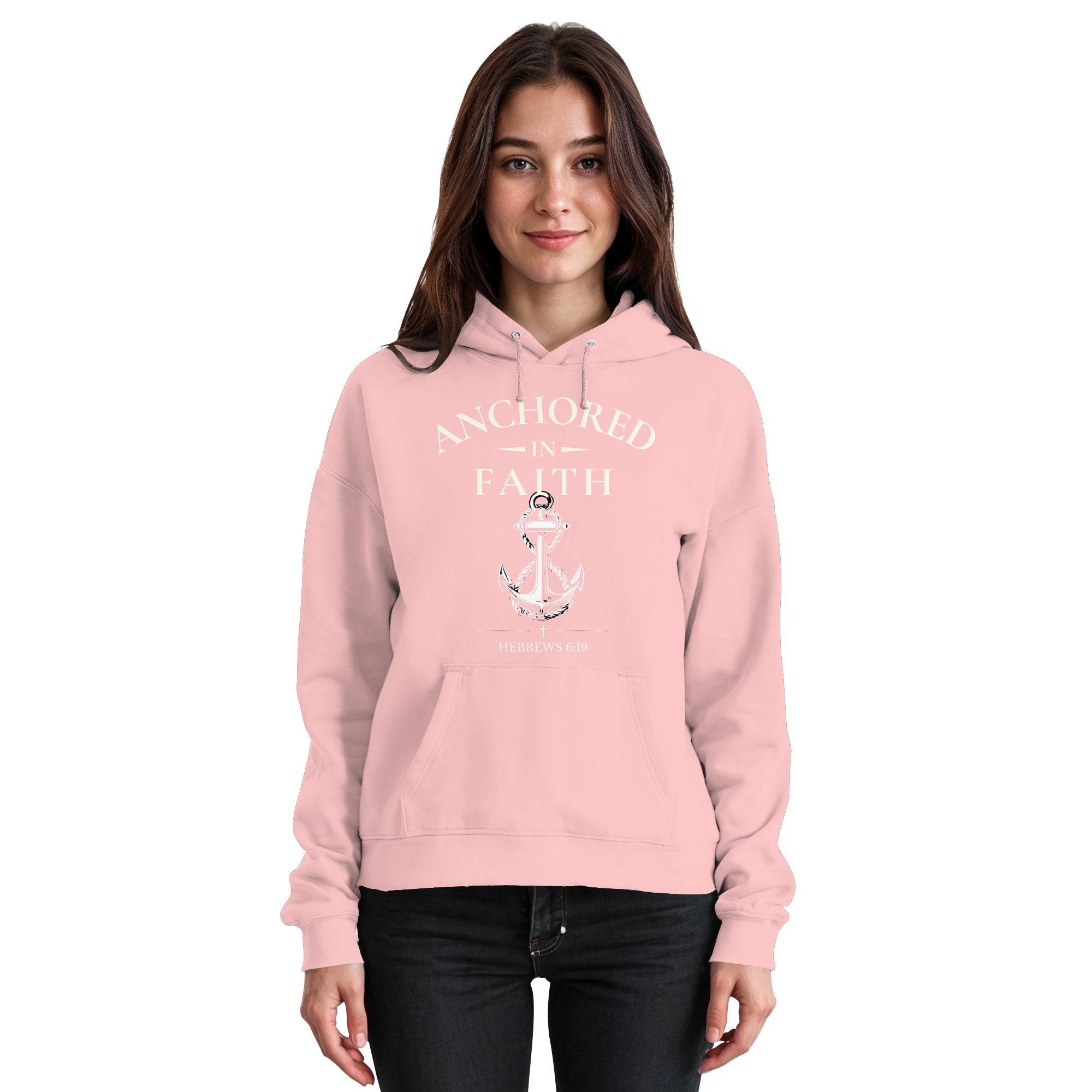 ANCHORED IN FAITH - Basic Unisex Hoodie - The Cross Label