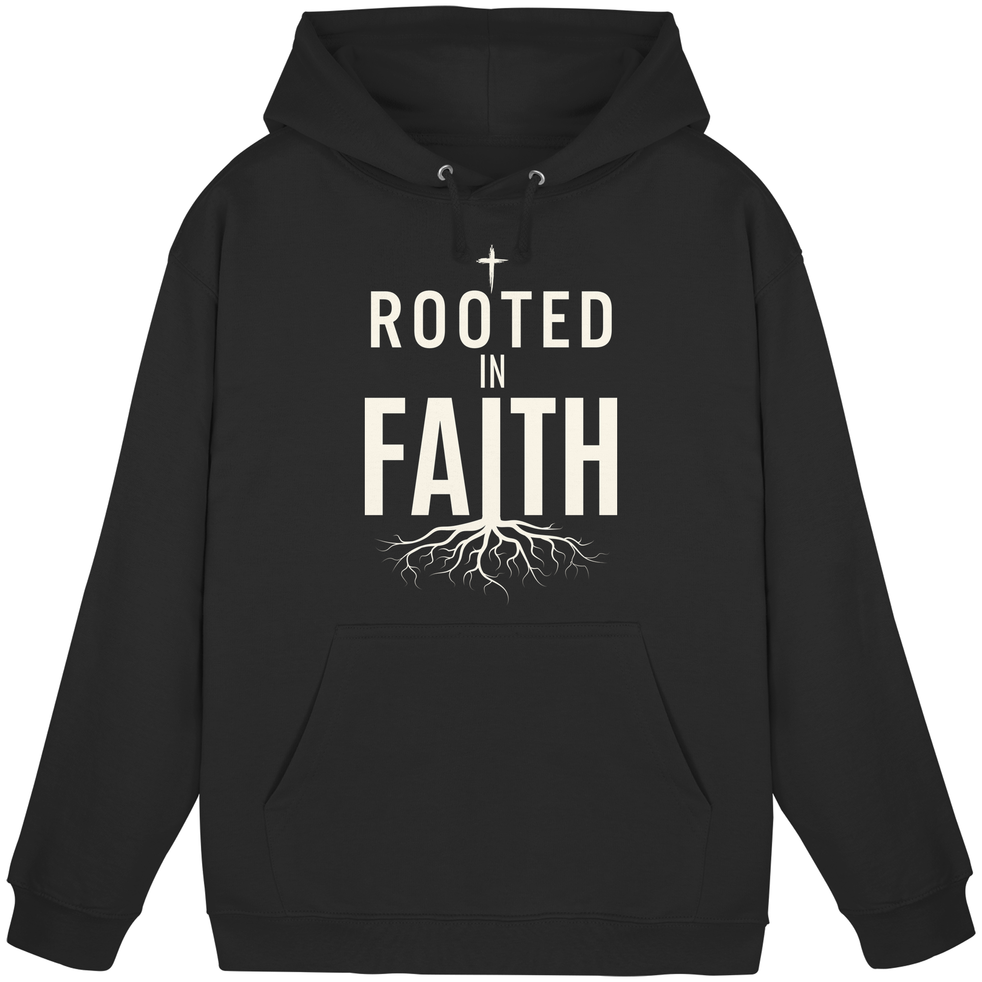ROOTED IN FAITH - Basic Unisex Hoodie - The Cross Label