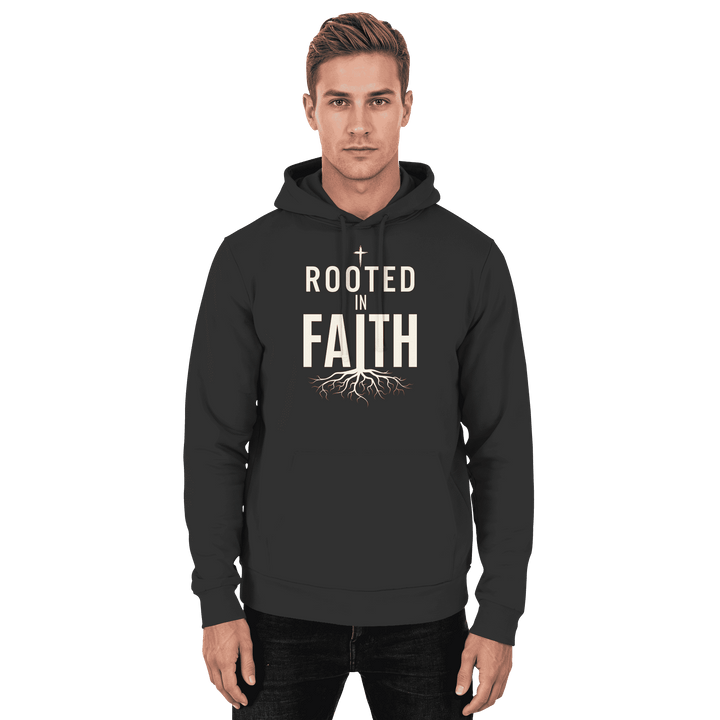 ROOTED IN FAITH - Basic Unisex Hoodie - Christlicher Hoodie