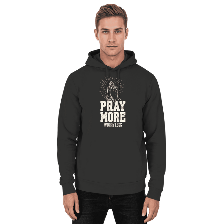 PRAY MORE, WORRY LESS - Basic Unisex Hoodie - Christlicher Hoodie