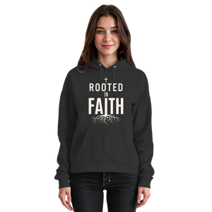 ROOTED IN FAITH - Basic Unisex Hoodie - The Cross Label