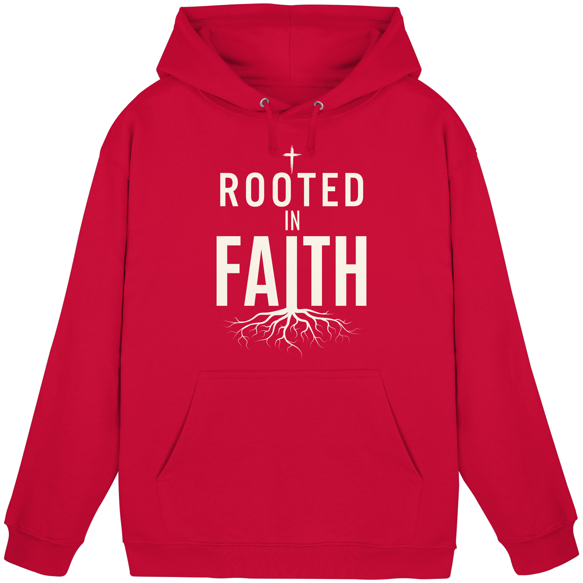 ROOTED IN FAITH - Basic Unisex Hoodie - The Cross Label