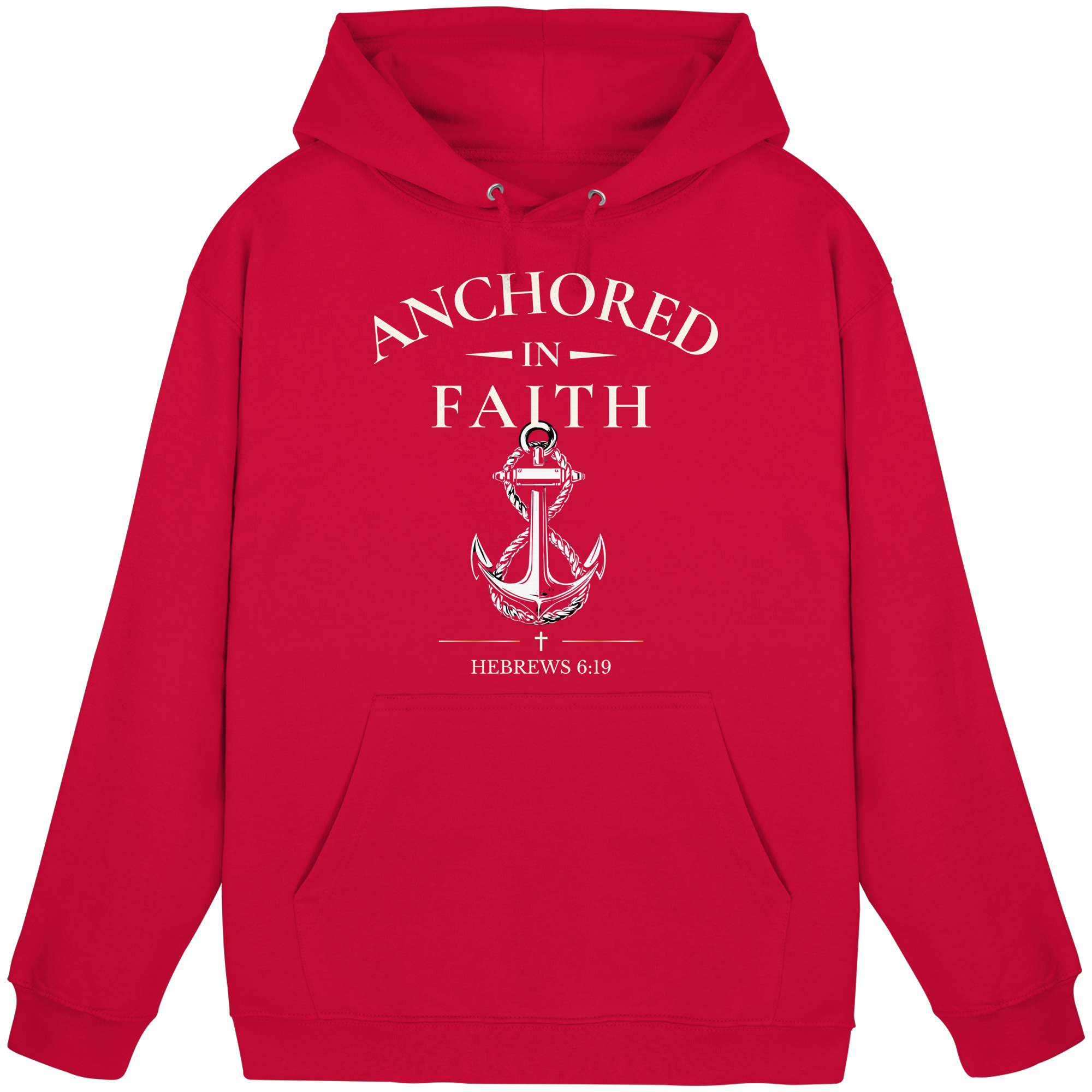 ANCHORED IN FAITH - Basic Unisex Hoodie - The Cross Label