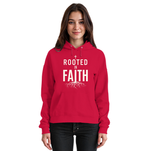 ROOTED IN FAITH - Basic Unisex Hoodie - The Cross Label