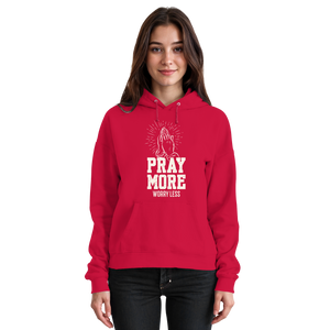 PRAY MORE, WORRY LESS - Basic Unisex Hoodie - The Cross Label