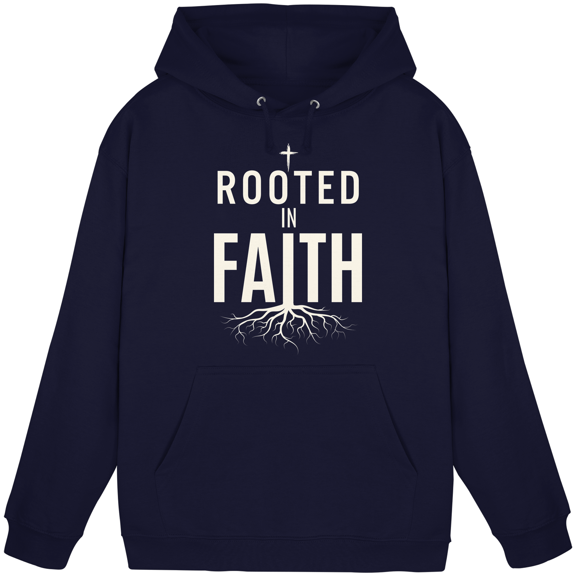 ROOTED IN FAITH - Basic Unisex Hoodie - The Cross Label