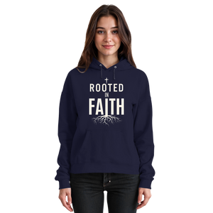 ROOTED IN FAITH - Basic Unisex Hoodie - The Cross Label