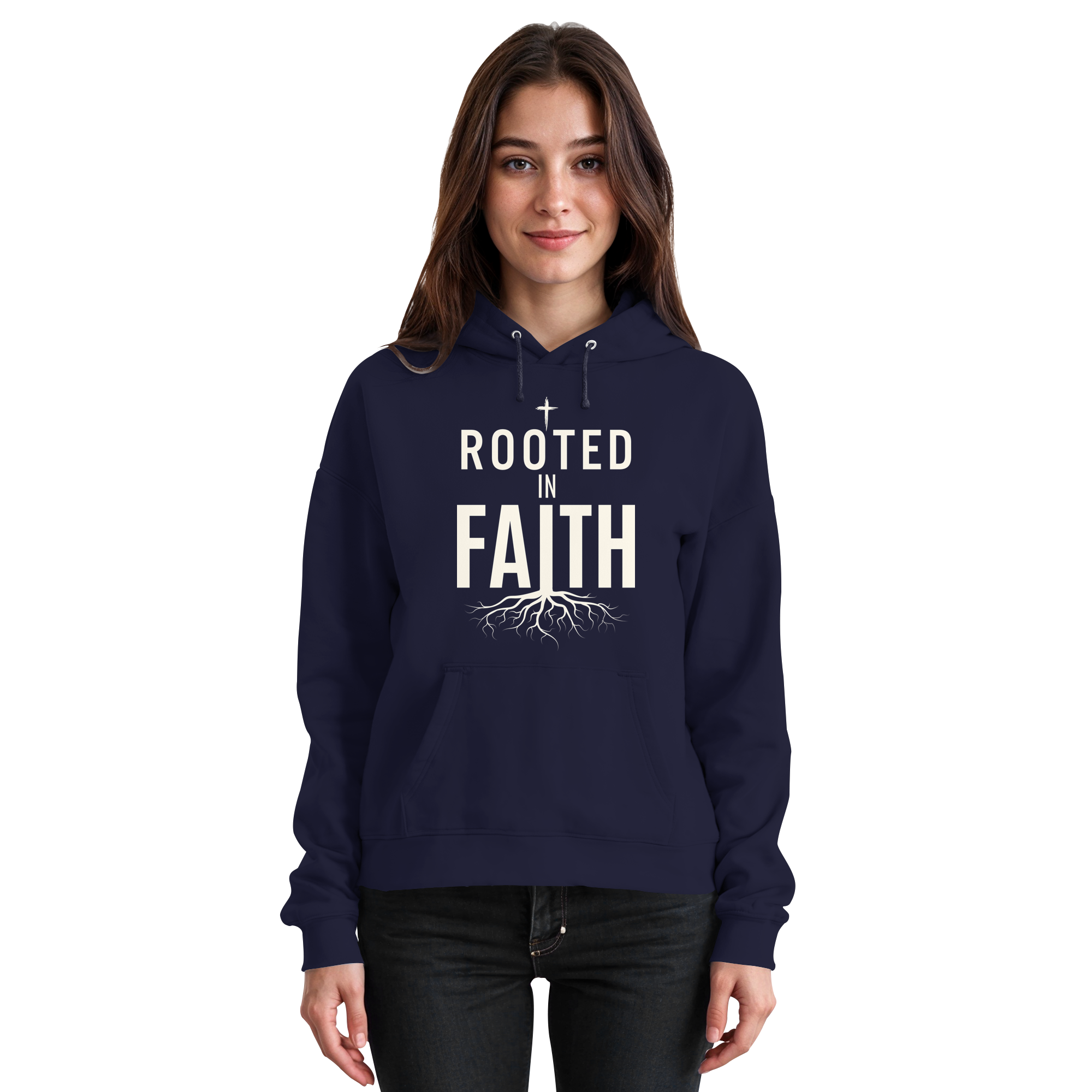ROOTED IN FAITH - Basic Unisex Hoodie - The Cross Label