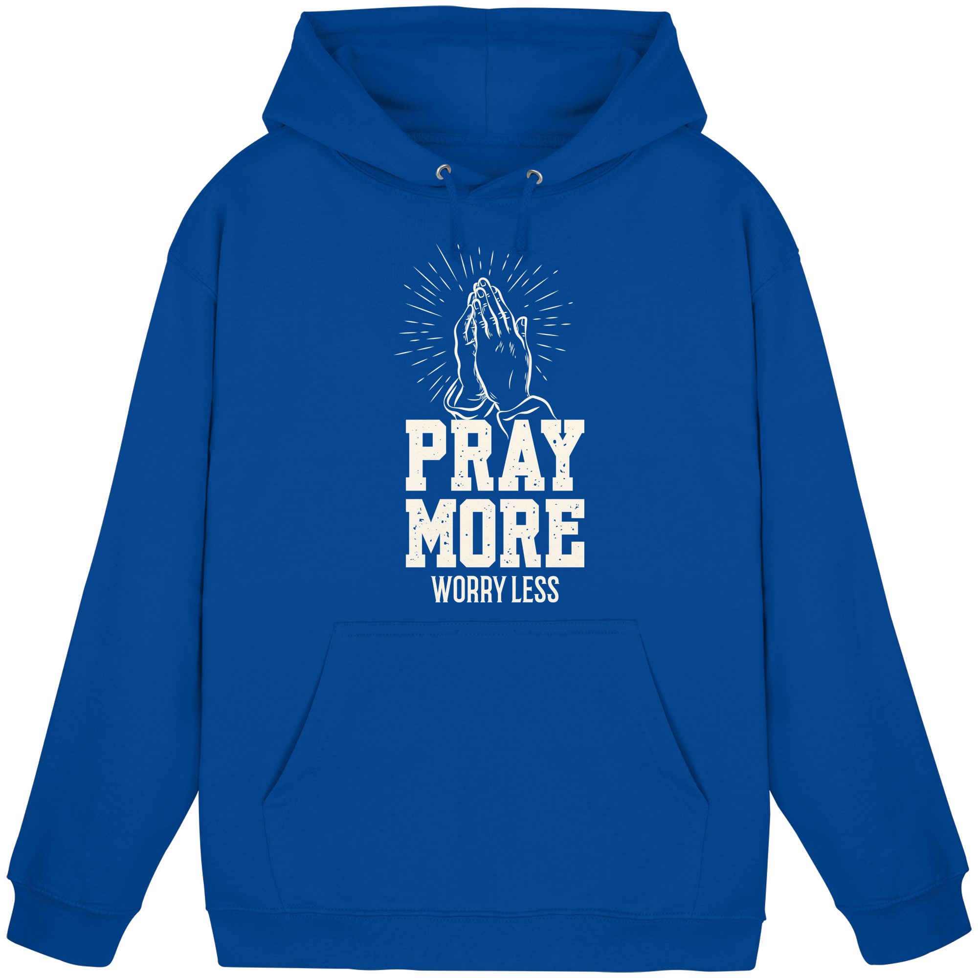 PRAY MORE, WORRY LESS - Basic Unisex Hoodie - The Cross Label