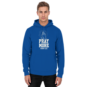 PRAY MORE, WORRY LESS - Basic Unisex Hoodie - The Cross Label