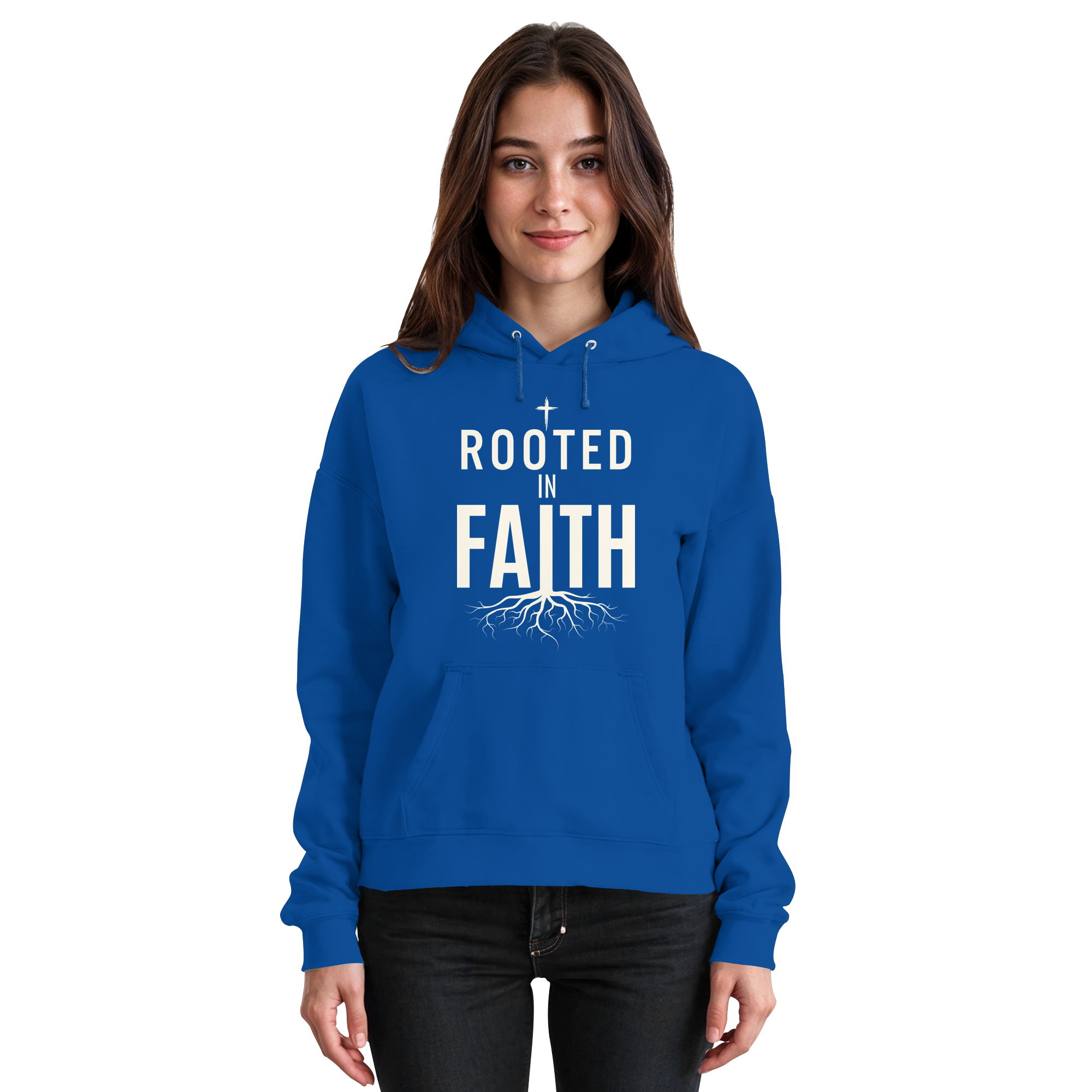 ROOTED IN FAITH - Basic Unisex Hoodie - The Cross Label