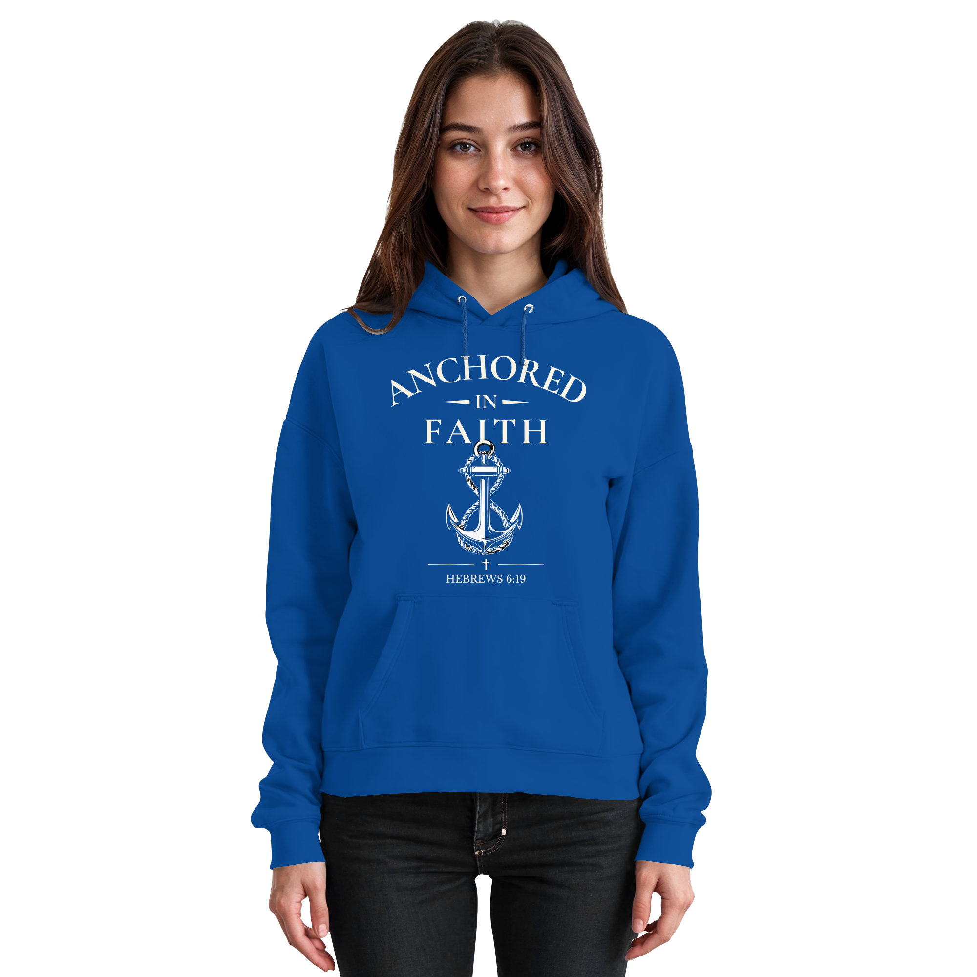ANCHORED IN FAITH - Basic Unisex Hoodie - The Cross Label