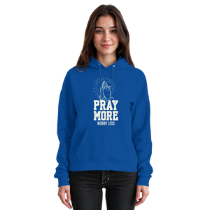 PRAY MORE, WORRY LESS - Basic Unisex Hoodie - The Cross Label