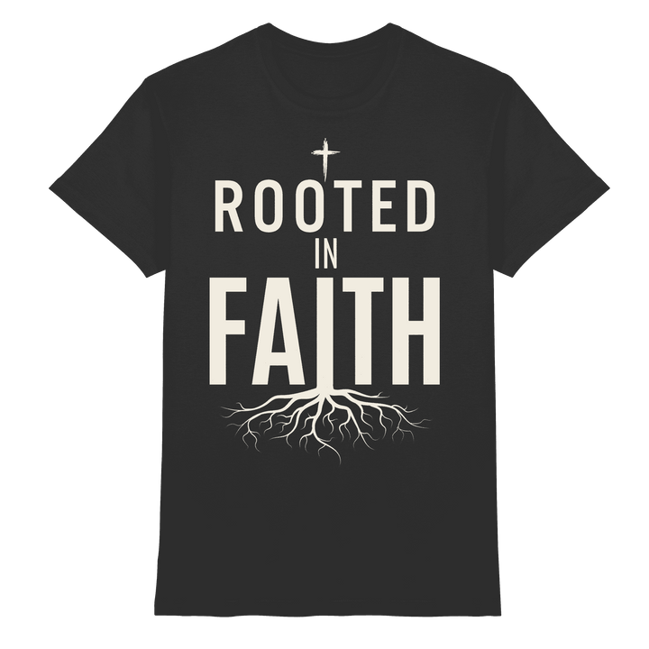 ROOTED IN FAITH - Premium Shirt - Christliches Shirt