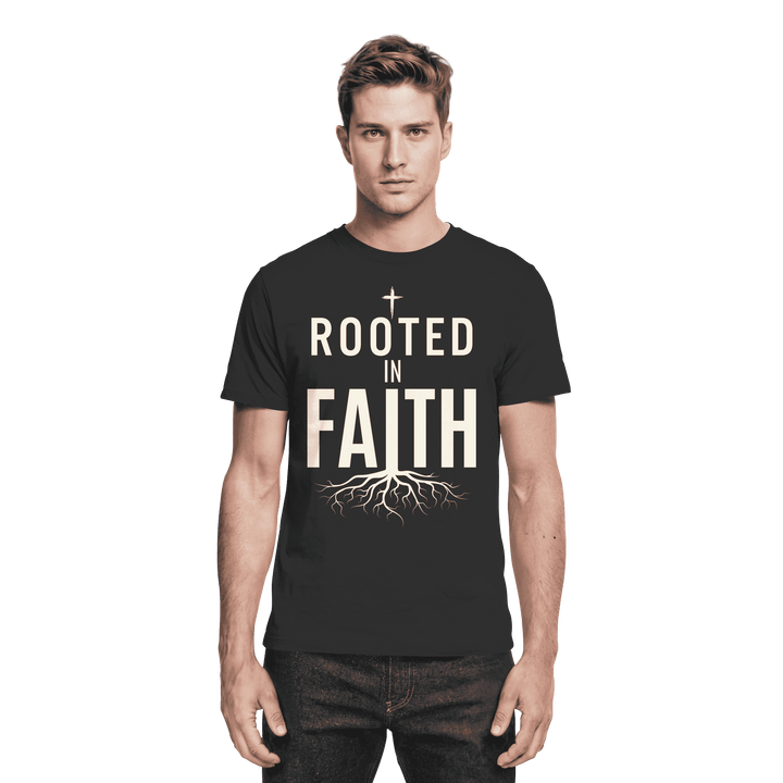 ROOTED IN FAITH - Premium Shirt - Christliches Shirt