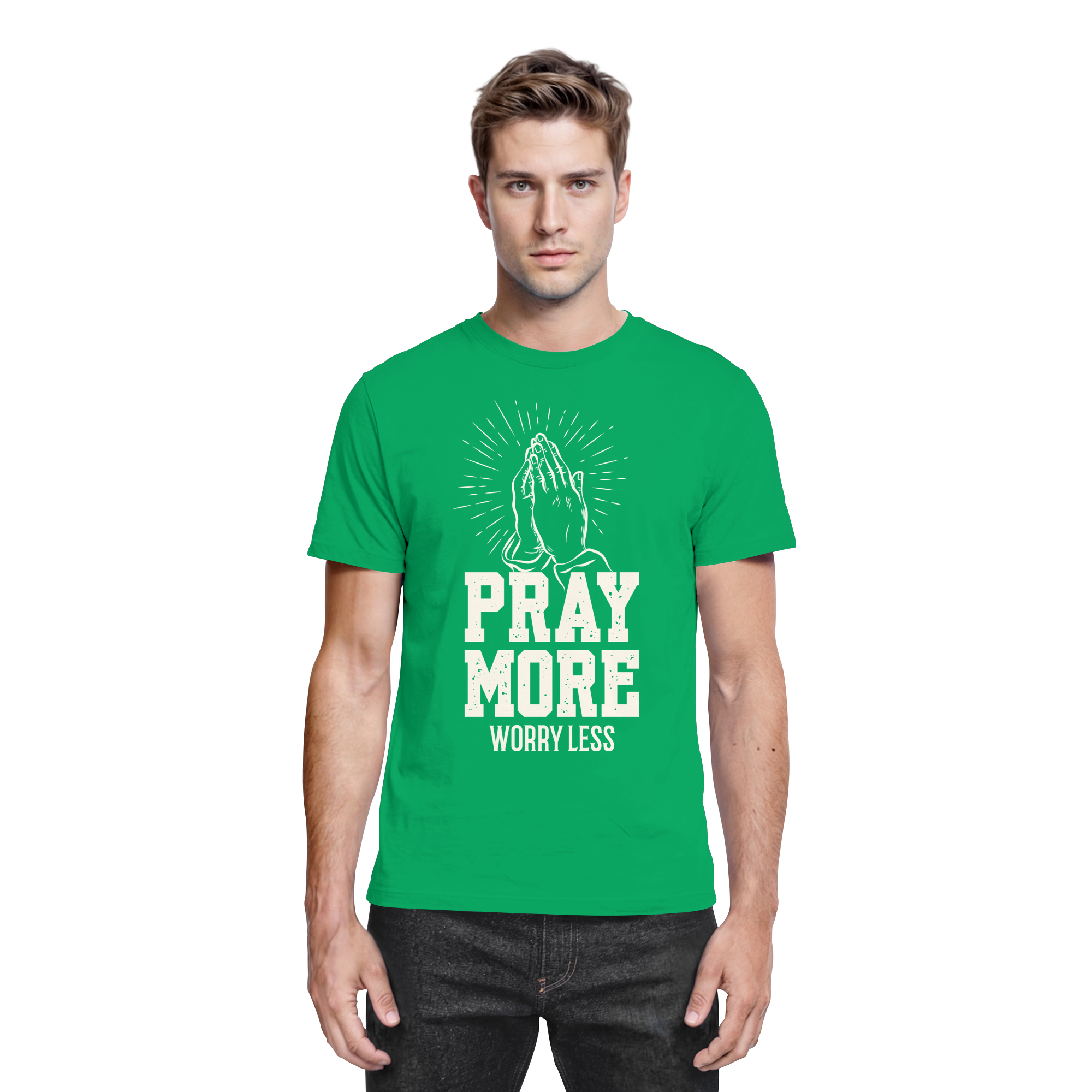 PRAY MORE, WORRY LESS - Premium Shirt - The Cross Label
