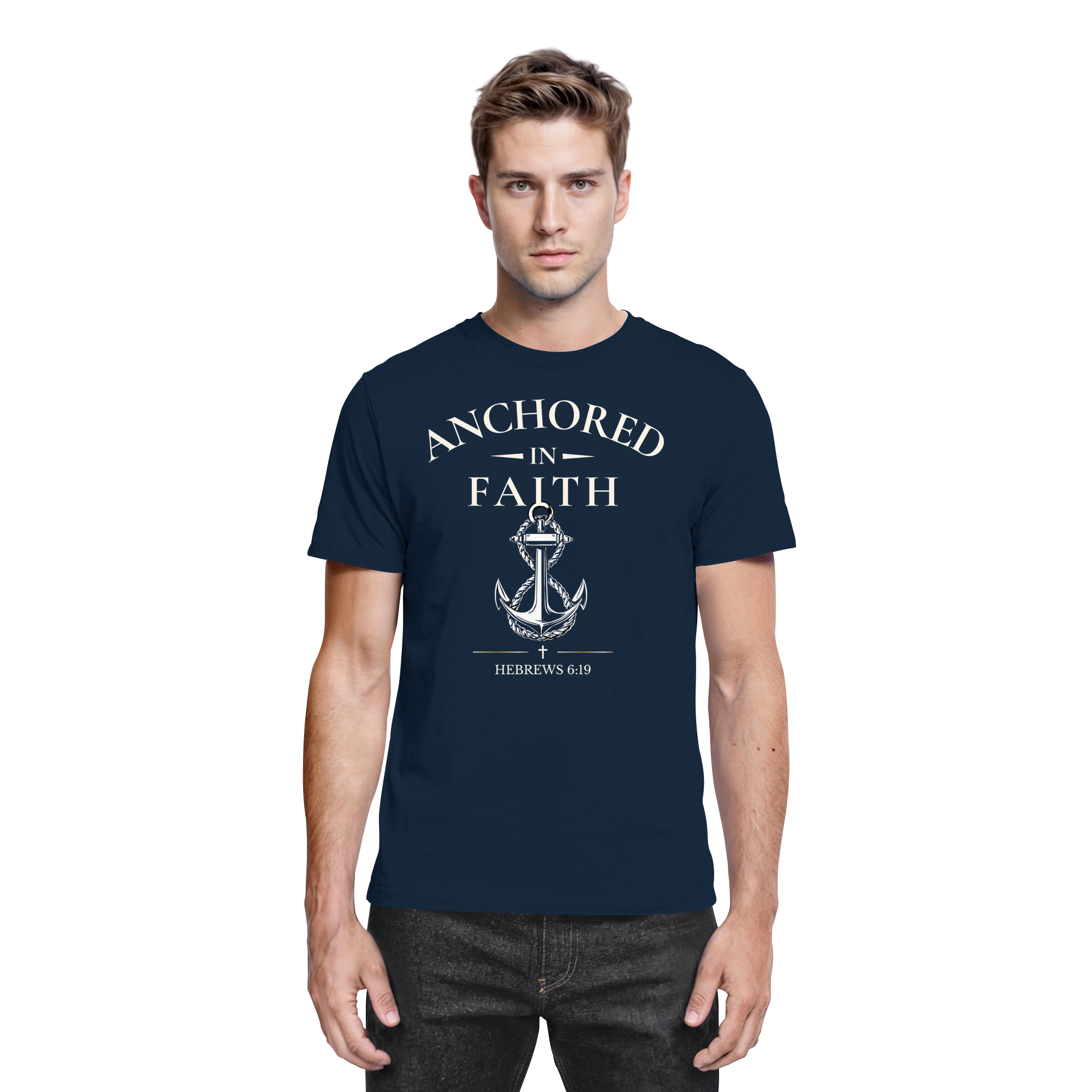 ANCHORED IN FAITH - Premium Shirt - The Cross Label