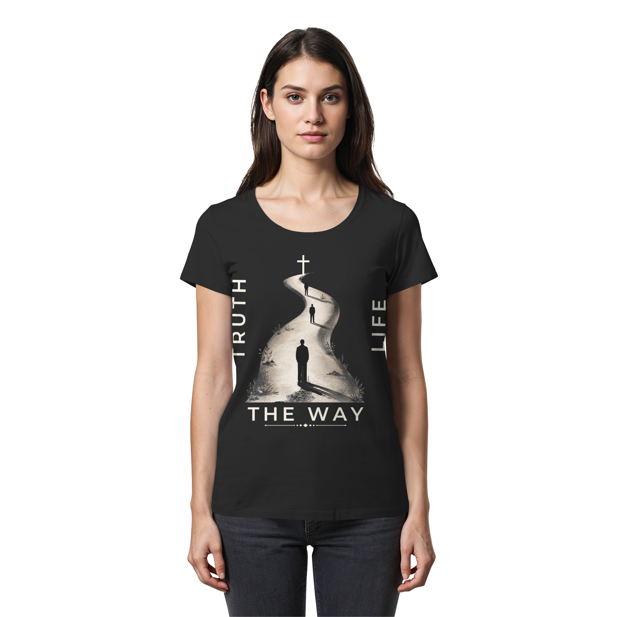 THE WAY - Womens Premium Classic T-Shirt - The Cross Label