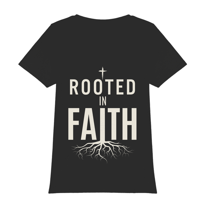 ROOTED IN FAITH - Womens Premium Classic T-Shirt - Christliches Lady-Shirt