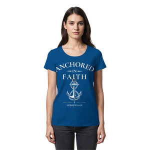 ANCHORED IN FAITH - Womens Premium Classic T-Shirt - The Cross Label